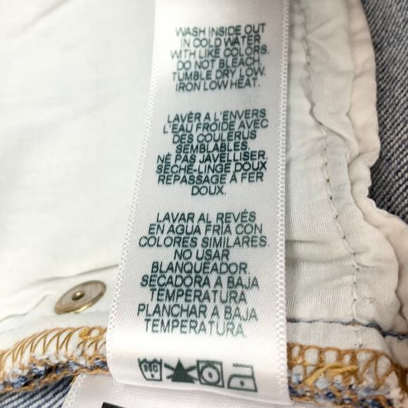 Frame Denim Womens Le Boy Distressed Jeans Shredded Holes Mclane Blue Size 31 - Picture 7 of 11